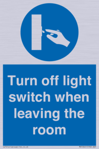 Turn off light switch when leaving the room